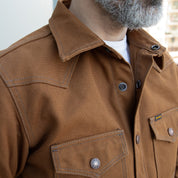 IHSH-422-BRN - 17oz Cotton Duck CPO Shirt - Brown