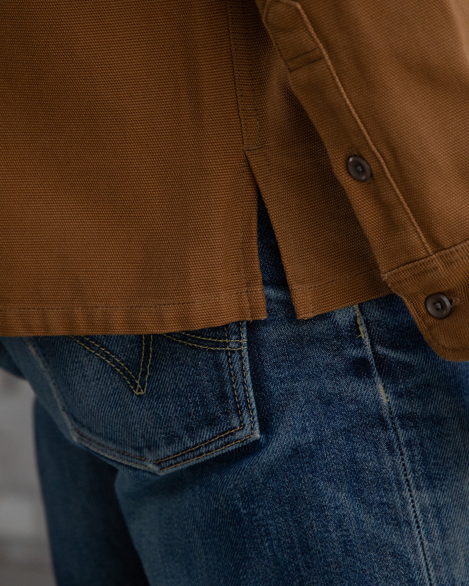 IHSH-423-CAM - 13oz Oxford Cloth Work Overshirt - Camel