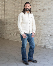 IHSH-423-IVO - 13oz Oxford Cloth Work Overshirt - Ivory