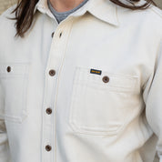 IHSH-423-IVO - 13oz Oxford Cloth Work Overshirt - Ivory