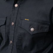 IHSH-425-BLK - FW25 - 8oz Military Whipcord CPO Shirt - Black