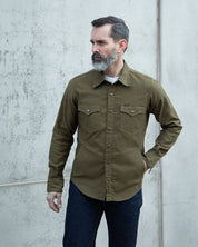 IHSH-425-OLV - FW25 - 8oz Military Whipcord CPO Shirt - Olive