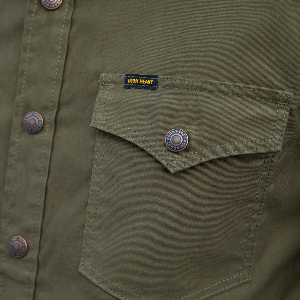 IHSH-425-OLV - FW25 - 8oz Military Whipcord CPO Shirt - Olive