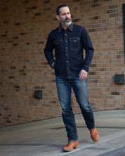 IHSH-427-IND - 16oz Vintage Selvedge Denim CPO Shirt - Indigo