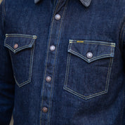 IHSH-427-IND - 16oz Vintage Selvedge Denim CPO Shirt - Indigo