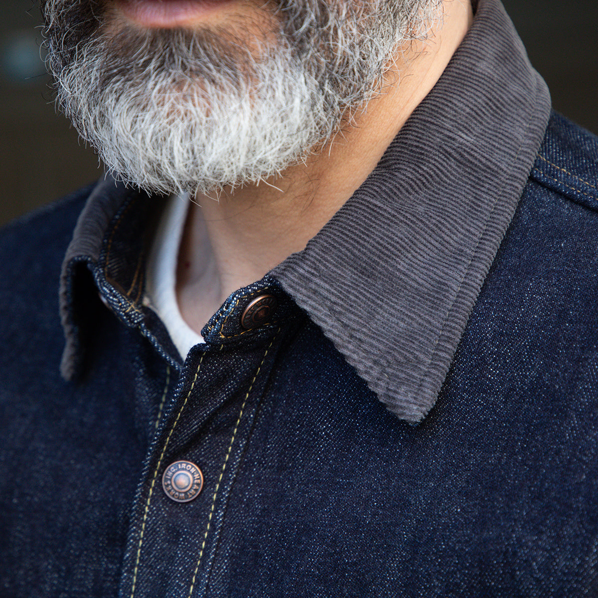 IHSH-427-IND - 16oz Vintage Selvedge Denim CPO Shirt - Indigo