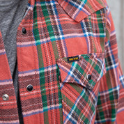 IHSH-436-RED - FW25 - Ultra Heavy Flannel American Check Western Shirt - Red