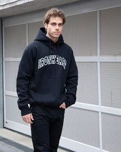 IHSW-79-BLK - FW25 - Printed 14oz Ultra Heavyweight Loopwheel Cotton Hoodie - Black