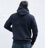 IHSW-HAM-BLK - 14oz Ultra Heavyweight Loopwheel Cotton Hoodie (Collaboration) - Vintage Black