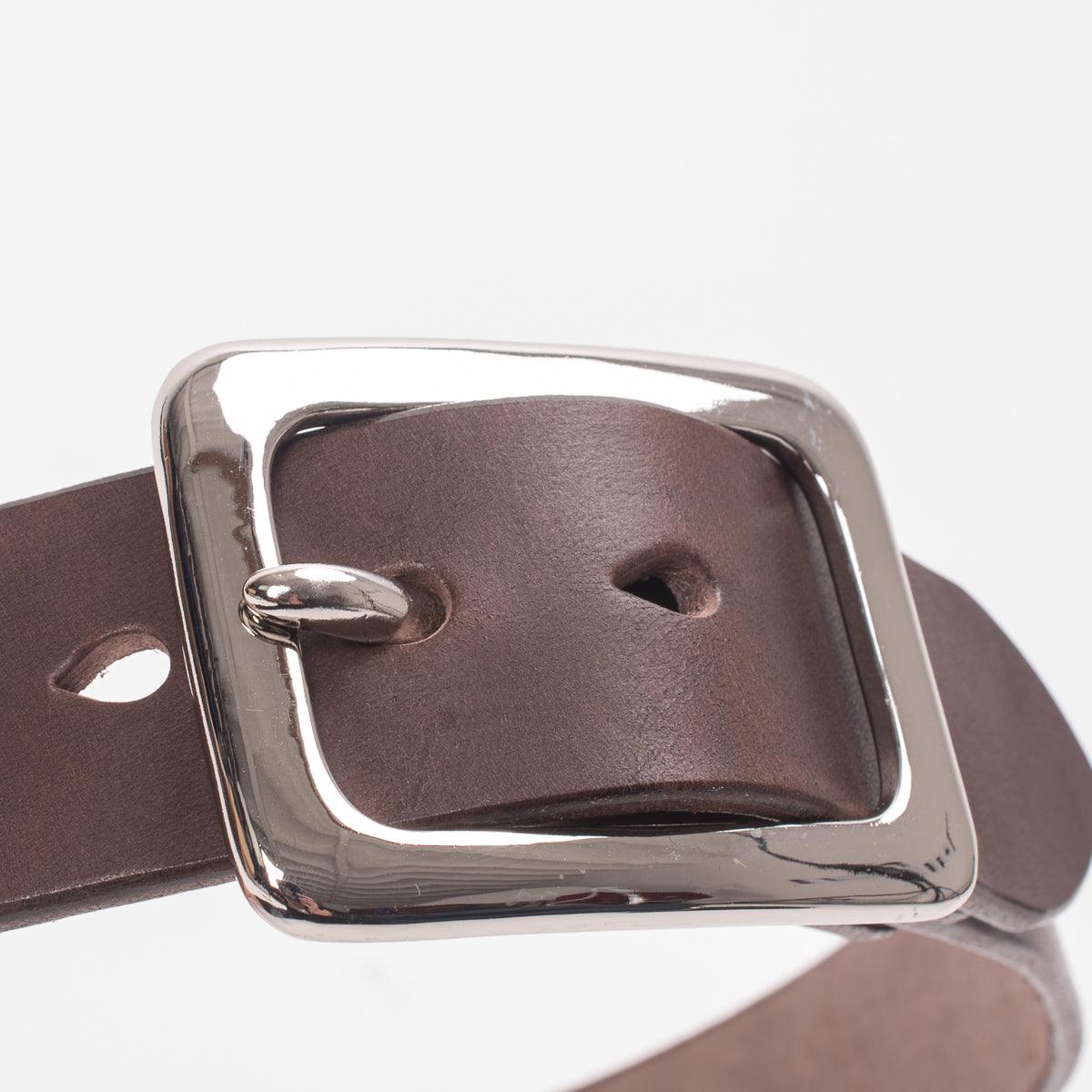 IHB-08-BRN - Heavy Duty Tochigi Leather Belt with Nickel Plated