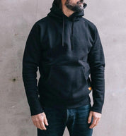 IHSW-49-BLK - 14oz Ultra Heavyweight Loopwheel Cotton Hoodie - Black