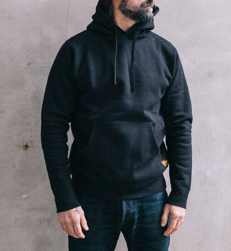 IHSW-49-BLK - 14oz Ultra Heavyweight Loopwheel Cotton Hoodie - Black