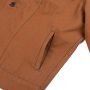 Image showing the IH-2526J - 17oz Duck Modified Type III Jacket - Brown which is a Jackets described by the following info Iron Heart, Jackets, Released, Tops and sold on the IRON HEART GERMANY online store