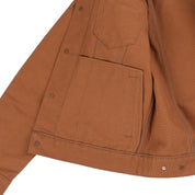 Image showing the IH-2526J - 17oz Duck Modified Type III Jacket - Brown which is a Jackets described by the following info Iron Heart, Jackets, Released, Tops and sold on the IRON HEART GERMANY online store