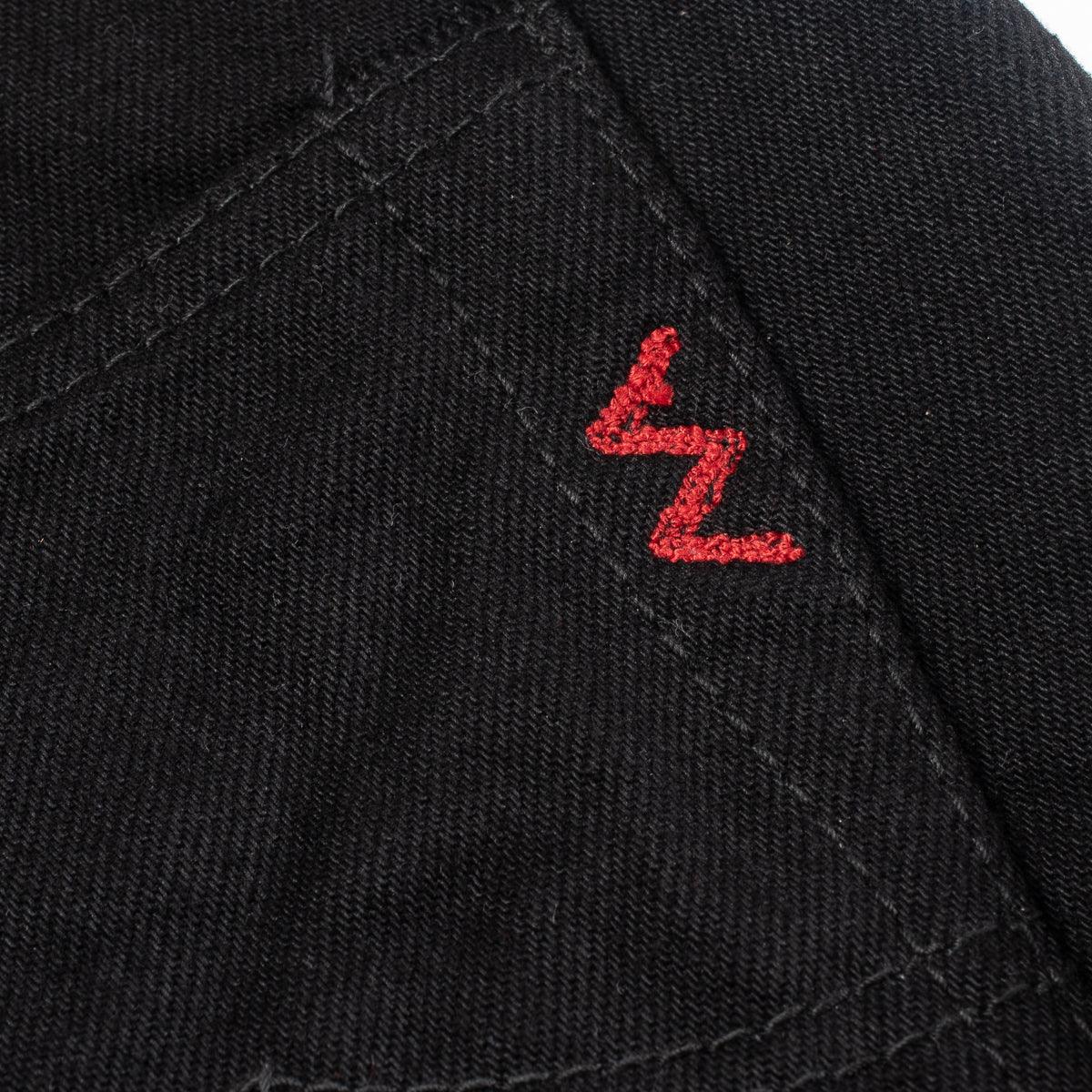 Image showing the IH-634S-142bb - 14oz Selvedge Denim Straight Cut Jeans Black/Black which is a Jeans described by the following info 634, Bottoms, Iron Heart, Jeans, Released, Straight and sold on the IRON HEART GERMANY online store