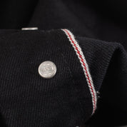 Image showing the IH-777S-142bb - 14oz Selvedge Denim Slim Tapered Jeans - Black/Black which is a Jeans described by the following info 777, Back In, Bottoms, Iron Heart, Jeans, Released, Slim, Tappered and sold on the IRON HEART GERMANY online store