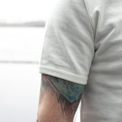 Image showing the IHT-1600-WHT - 11oz Crew Neck T-Shirt White which is a T-Shirts described by the following info Iron Heart, Released, T-Shirts, Tops and sold on the IRON HEART GERMANY online store