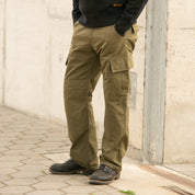 Image showing the IH-734-ODG - 8oz Ripstop Cargo - Olive Drab Green which is a Trousers described by the following info Bottoms, IHSALE_M23, Iron Heart, Released, Trousers and sold on the IRON HEART GERMANY online store
