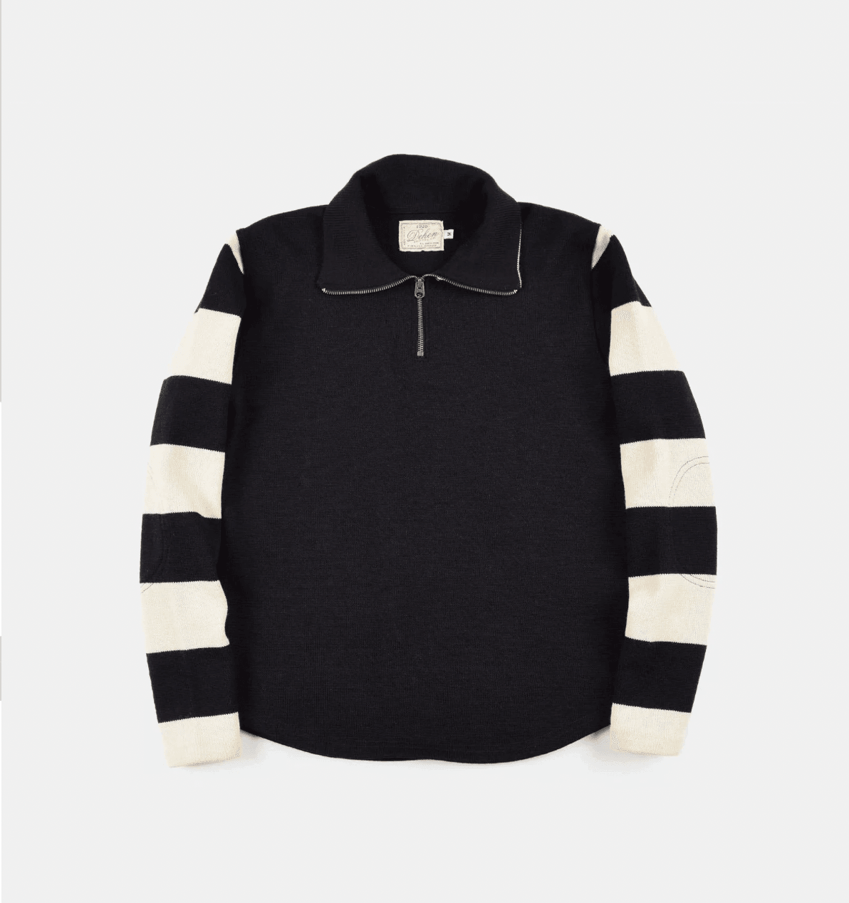 DE-SW0056-BLK-WHT - Dehen 1920 1/4 Zip Moto-Jersey - Black / Off DE-SW0056-BLK-WHT - Dehen 1920 1/4 Zip Moto-Jersey - Black / Off