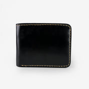 Image showing the IHG-071-BLK - Slimline Small Shell Cordovan Wallet Black which is a WALLETS AND CHAINS described by the following info Accessories, IHSALE_M23, Iron Heart, Released, WALLETS AND CHAINS and sold on the IRON HEART GERMANY online store