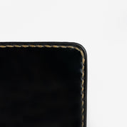Image showing the IHG-071-BLK - Slimline Small Shell Cordovan Wallet Black which is a WALLETS AND CHAINS described by the following info Accessories, IHSALE_M23, Iron Heart, Released, WALLETS AND CHAINS and sold on the IRON HEART GERMANY online store