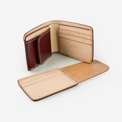 Image showing the IHG-01-OXB - Small Shell Cordovan Wallet - Ox Blood which is a WALLETS AND CHAINS described by the following info Accessories, IHSALE_M23, Iron Heart, Released, WALLETS AND CHAINS and sold on the IRON HEART GERMANY online store