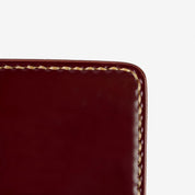 Image showing the IHG-01-OXB - Small Shell Cordovan Wallet - Ox Blood which is a WALLETS AND CHAINS described by the following info Accessories, IHSALE_M23, Iron Heart, Released, WALLETS AND CHAINS and sold on the IRON HEART GERMANY online store