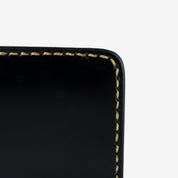 Image showing the IHG-01-BLK - Small Shell Cordovan Wallet - Black which is a WALLETS AND CHAINS described by the following info Accessories, Iron Heart, WALLETS AND CHAINS and sold on the IRON HEART GERMANY online store
