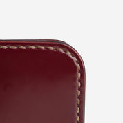 Image showing the IHG-02-OXB - Medium Shell Cordovan Wallet - Oxblood which is a WALLETS AND CHAINS described by the following info Accessories, Iron Heart, Released, WALLETS AND CHAINS and sold on the IRON HEART GERMANY online store