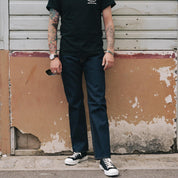 Image showing the IH-666S-UHR - 21/23oz Ultra Heavy Raw Selvedge Denim Slim Straight Jeans Indigo which is a Jeans described by the following info 666, Bottoms, IHSALE_M23, Iron Heart, Jeans, Released, Slim, Straight and sold on the IRON HEART GERMANY online store