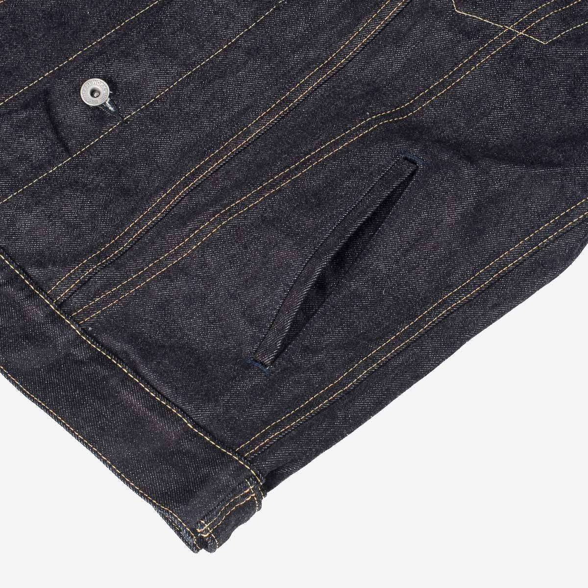 Image showing the IH-526J-142 - 14oz Selvedge Denim Modified Type III Jacket Indigo which is a Jackets described by the following info Iron Heart, Jackets, Released, Tops and sold on the IRON HEART GERMANY online store