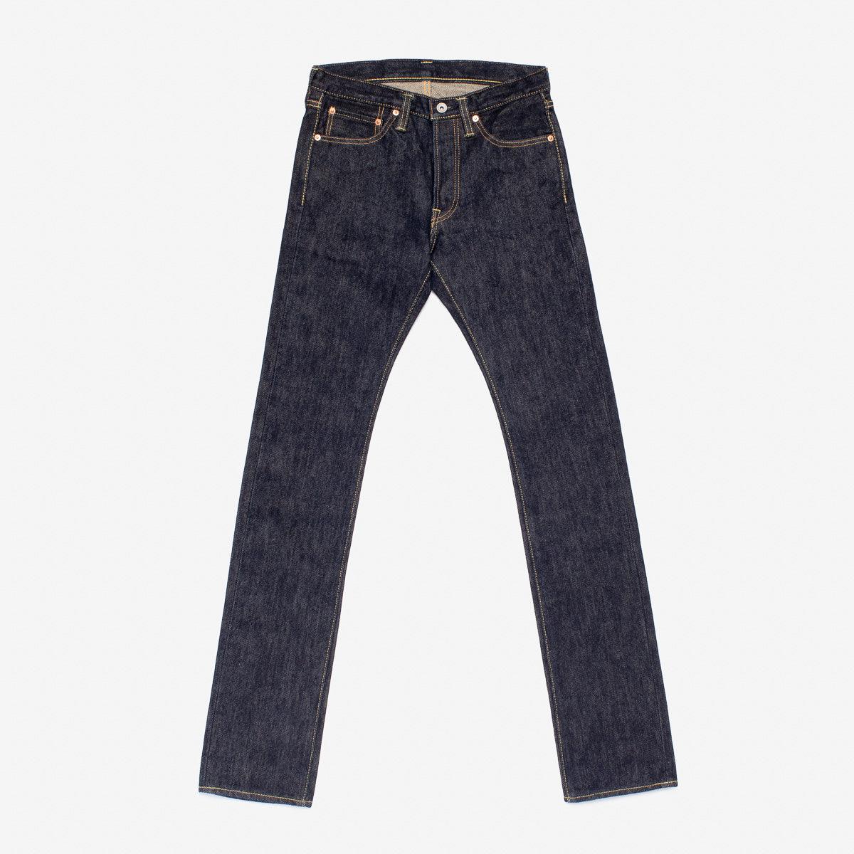 Image showing the IH-555S-21 - 21oz Selvedge Denim Super Slim Jeans Indigo which is a Jeans described by the following info 555, Back In, Bottoms, Iron Heart, Jeans, Released, Slim and sold on the IRON HEART GERMANY online store