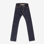 Image showing the IH-555S-21 - 21oz Selvedge Denim Super Slim Jeans Indigo which is a Jeans described by the following info 555, Back In, Bottoms, Iron Heart, Jeans, Released, Slim and sold on the IRON HEART GERMANY online store