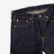 Image showing the IH-555S-21 - 21oz Selvedge Denim Super Slim Jeans Indigo which is a Jeans described by the following info 555, Back In, Bottoms, Iron Heart, Jeans, Released, Slim and sold on the IRON HEART GERMANY online store
