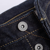 Image showing the IH-555S-21 - 21oz Selvedge Denim Super Slim Jeans Indigo which is a Jeans described by the following info 555, Back In, Bottoms, Iron Heart, Jeans, Released, Slim and sold on the IRON HEART GERMANY online store