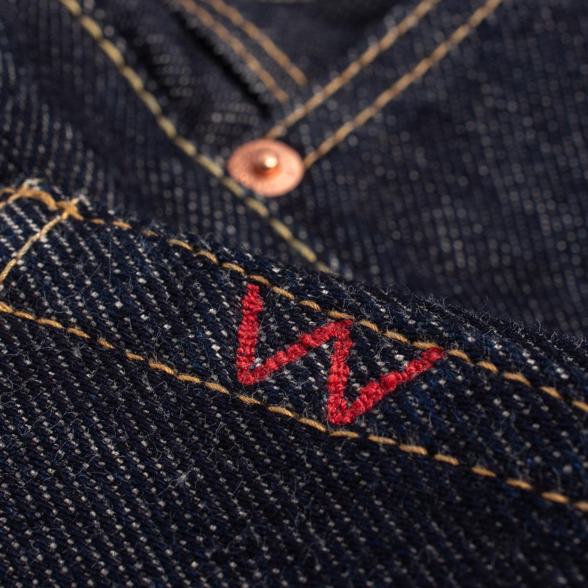 Image showing the IH-555S-21 - 21oz Selvedge Denim Super Slim Jeans Indigo which is a Jeans described by the following info 555, Back In, Bottoms, Iron Heart, Jeans, Released, Slim and sold on the IRON HEART GERMANY online store