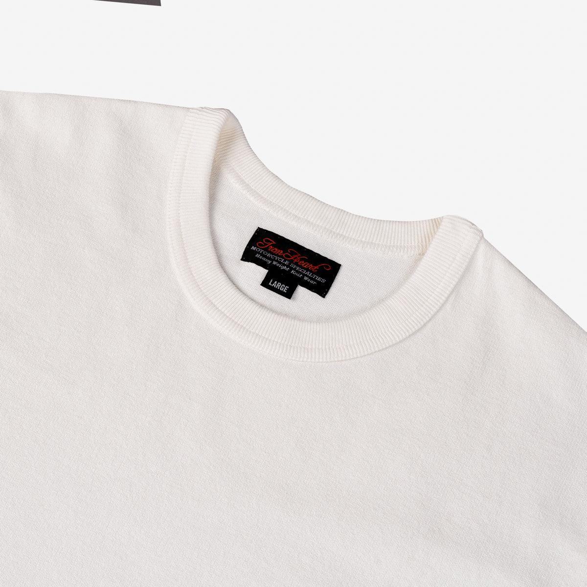 Image showing the IHT-1600-WHT - 11oz Crew Neck T-Shirt White which is a T-Shirts described by the following info Iron Heart, Released, T-Shirts, Tops and sold on the IRON HEART GERMANY online store
