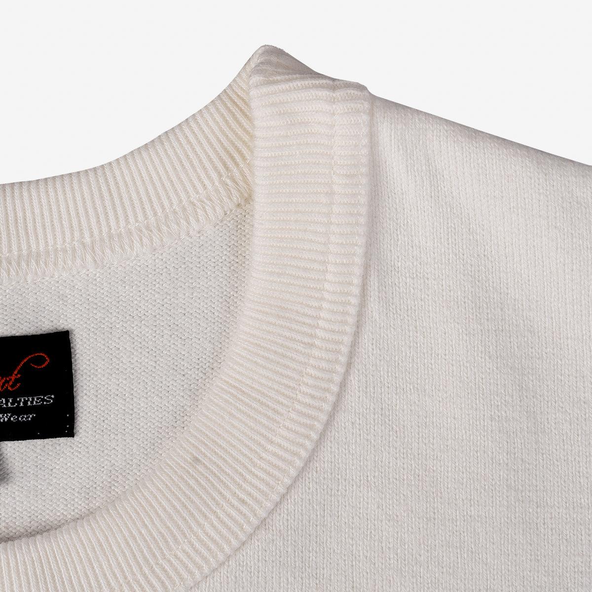 Image showing the IHT-1600-WHT - 11oz Crew Neck T-Shirt White which is a T-Shirts described by the following info Iron Heart, Released, T-Shirts, Tops and sold on the IRON HEART GERMANY online store