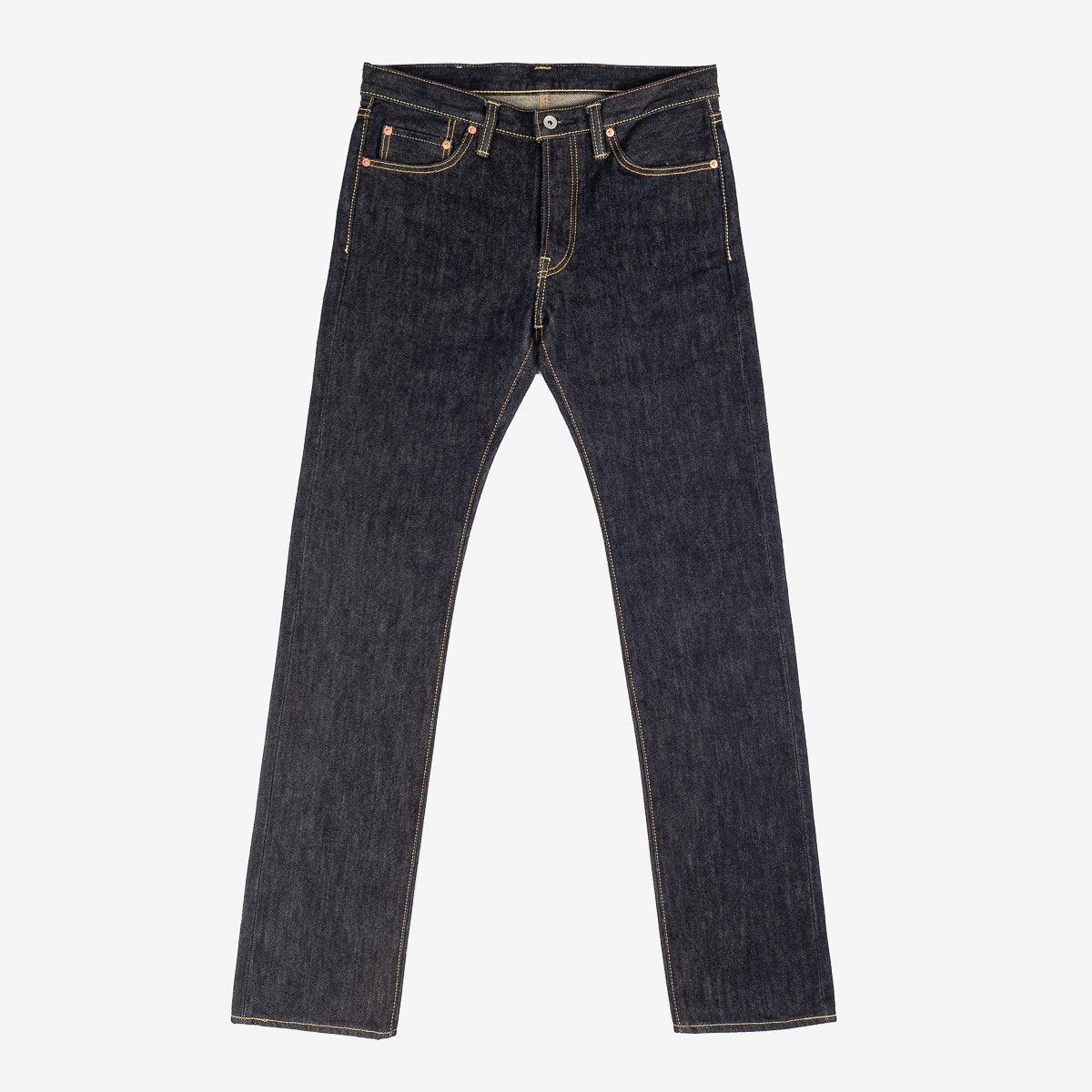 Image showing the IH-666S-21 - 21oz Selvedge Denim Slim Straight Cut Jeans Indigo which is a Jeans described by the following info 666, Back In, Bottoms, Iron Heart, Jeans, Released, Slim, Straight and sold on the IRON HEART GERMANY online store