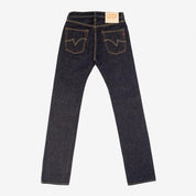 Image showing the IH-666S-19L - 19oz Left Hand Twill Selvedge Denim Slim Straight Cut Jeans Indigo which is a Jeans described by the following info 666, Bottoms, IHSALE_M23, Iron Heart, Jeans, Released, Straight and sold on the IRON HEART GERMANY online store