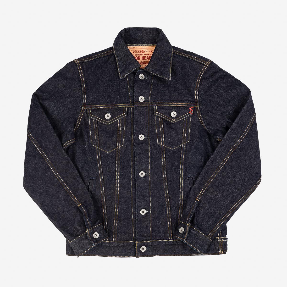 Image showing the IH-526J-142 - 14oz Selvedge Denim Modified Type III Jacket Indigo which is a Jackets described by the following info Iron Heart, Jackets, Released, Tops and sold on the IRON HEART GERMANY online store