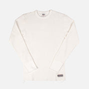 Image showing the IHTL-1301-WHT - Waffle Knit Thermal Longsleeve White which is a T-Shirts described by the following info Back In, IHSALE_M23, Iron Heart, Released, T-Shirts, Tops and sold on the IRON HEART GERMANY online store
