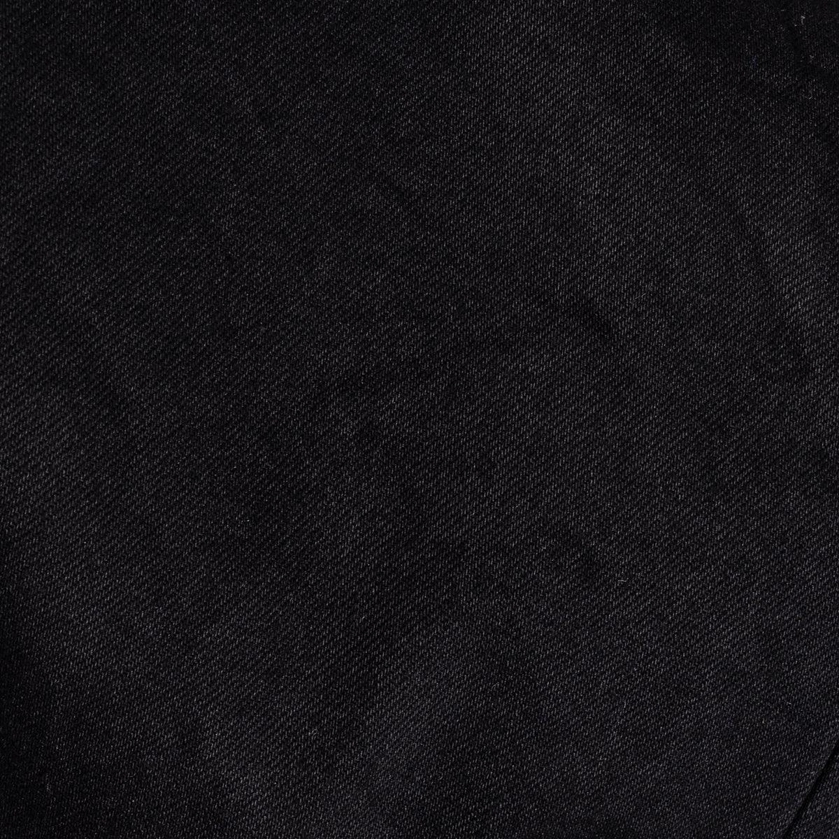 Image showing the IH-634S-142bb - 14oz Selvedge Denim Straight Cut Jeans Black/Black which is a Jeans described by the following info 634, Bottoms, Iron Heart, Jeans, Released, Straight and sold on the IRON HEART GERMANY online store