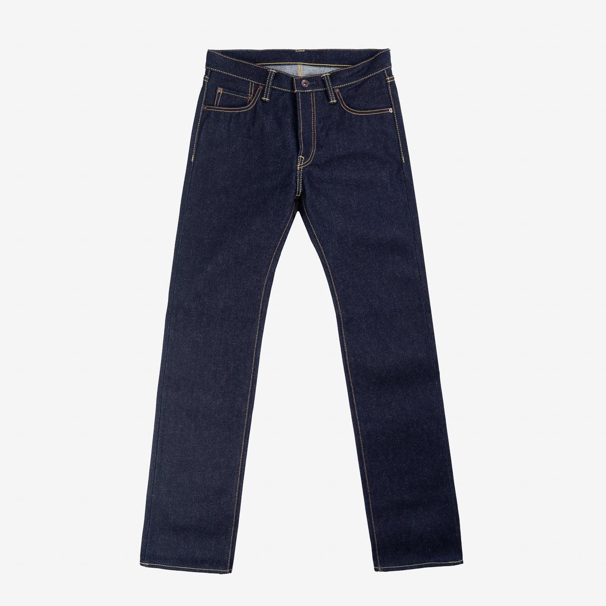 Image showing the IH-666S-UHR - 21/23oz Ultra Heavy Raw Selvedge Denim Slim Straight Jeans Indigo which is a Jeans described by the following info 666, Bottoms, IHSALE_M23, Iron Heart, Jeans, Released, Slim, Straight and sold on the IRON HEART GERMANY online store
