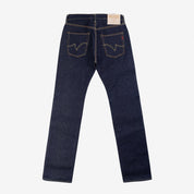 Image showing the IH-666S-UHR - 21/23oz Ultra Heavy Raw Selvedge Denim Slim Straight Jeans Indigo which is a Jeans described by the following info 666, Bottoms, IHSALE_M23, Iron Heart, Jeans, Released, Slim, Straight and sold on the IRON HEART GERMANY online store