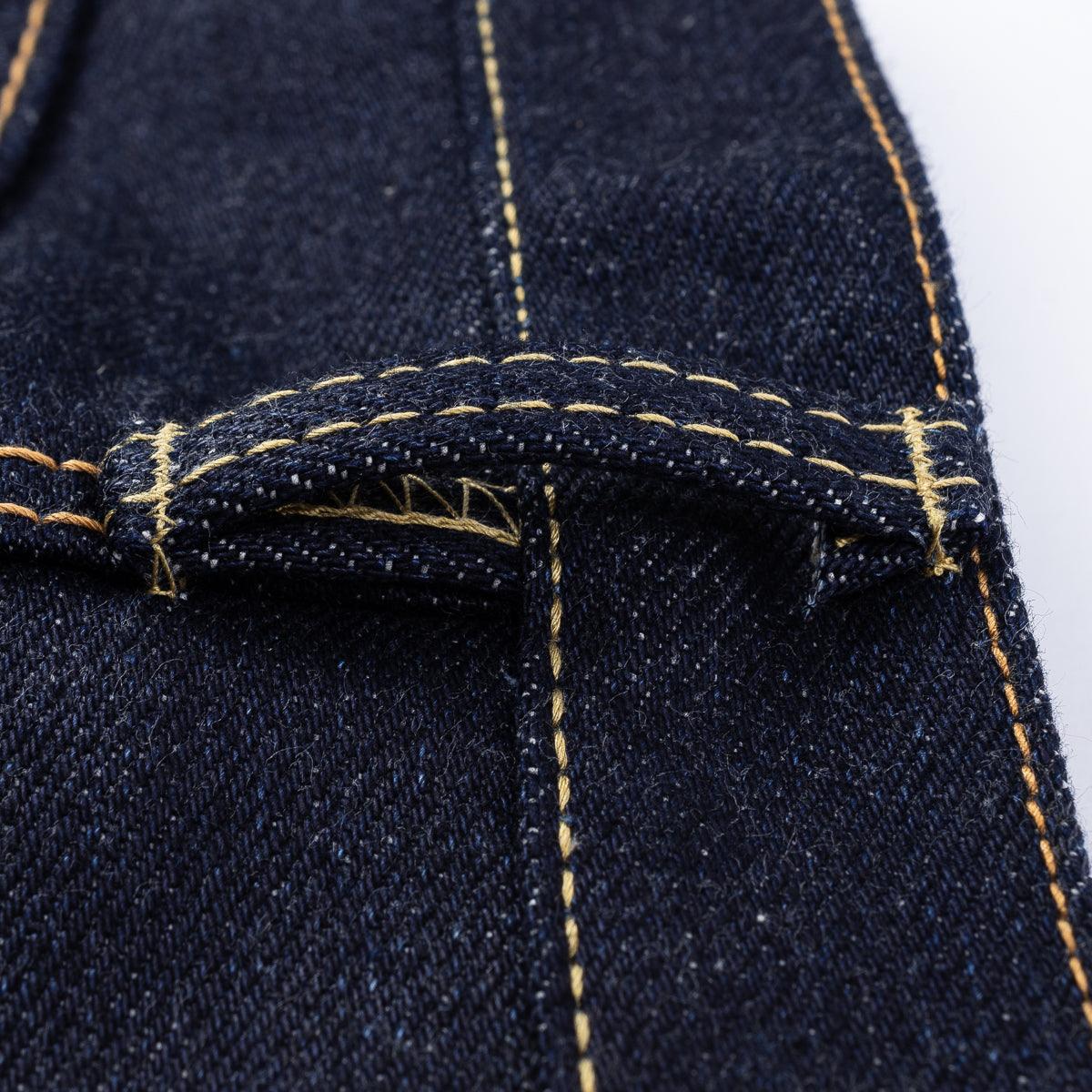 Image showing the IH-666S-UHR - 21/23oz Ultra Heavy Raw Selvedge Denim Slim Straight Jeans Indigo which is a Jeans described by the following info 666, Bottoms, IHSALE_M23, Iron Heart, Jeans, Released, Slim, Straight and sold on the IRON HEART GERMANY online store