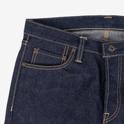 Image showing the IH-666S-UHR - 21/23oz Ultra Heavy Raw Selvedge Denim Slim Straight Jeans Indigo which is a Jeans described by the following info 666, Bottoms, IHSALE_M23, Iron Heart, Jeans, Released, Slim, Straight and sold on the IRON HEART GERMANY online store