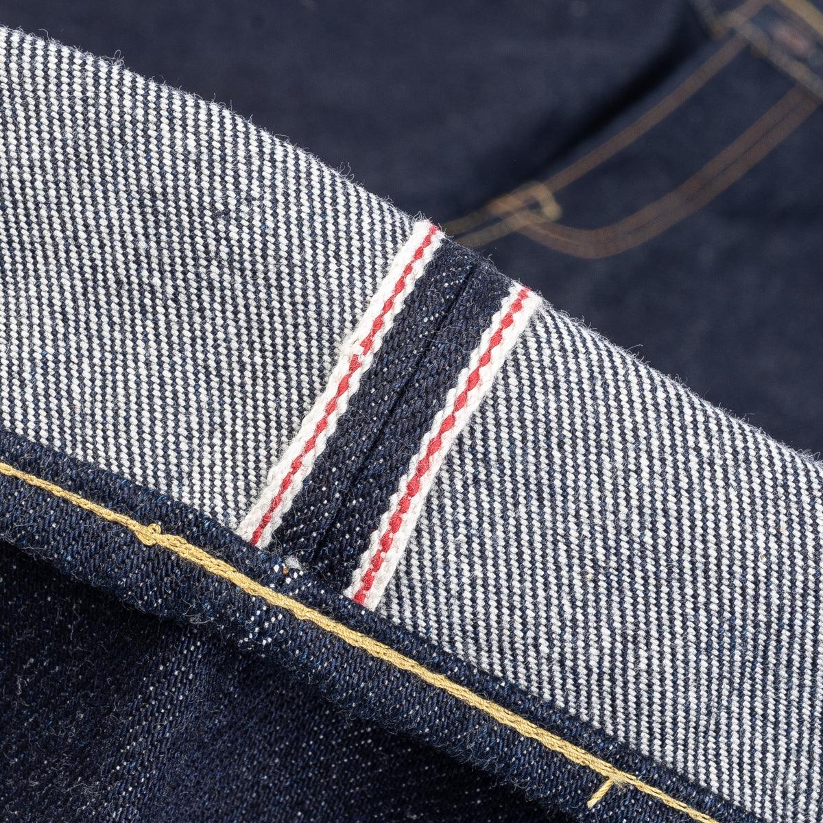 Image showing the IH-666S-UHR - 21/23oz Ultra Heavy Raw Selvedge Denim Slim Straight Jeans Indigo which is a Jeans described by the following info 666, Bottoms, IHSALE_M23, Iron Heart, Jeans, Released, Slim, Straight and sold on the IRON HEART GERMANY online store