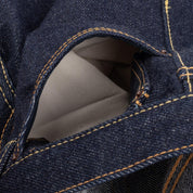 Image showing the IH-666S-UHR - 21/23oz Ultra Heavy Raw Selvedge Denim Slim Straight Jeans Indigo which is a Jeans described by the following info 666, Bottoms, IHSALE_M23, Iron Heart, Jeans, Released, Slim, Straight and sold on the IRON HEART GERMANY online store