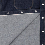 Image showing the IHSH-326-IND - 12oz Selvedge Indigo Denim Work Shirt with Snaps which is a Shirts described by the following info Iron Heart, Released, Shirts, Tops and sold on the IRON HEART GERMANY online store